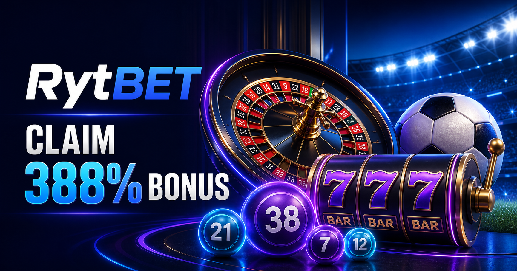RytBET slots, roulette, football and 4D promotion